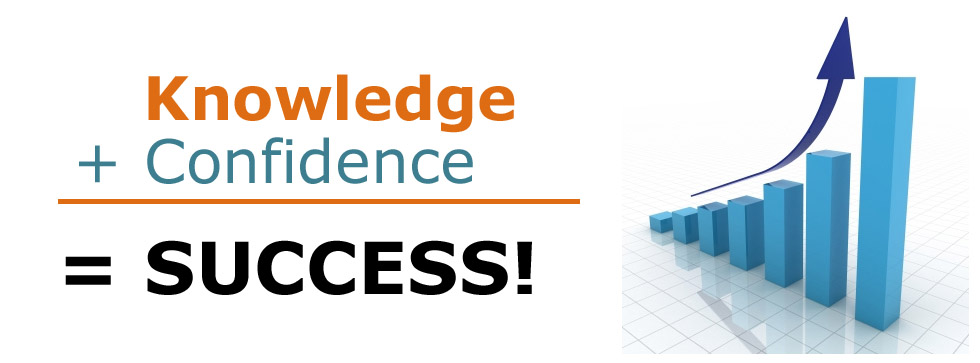 Knowledge plus confidence equals success